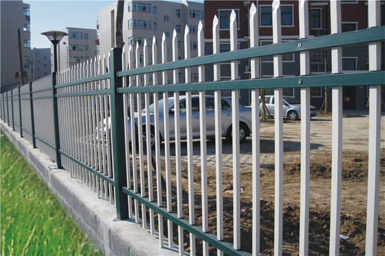 1.5m 1.8m Powder Coated Tubular Fencing White Wrought Iron Fence
